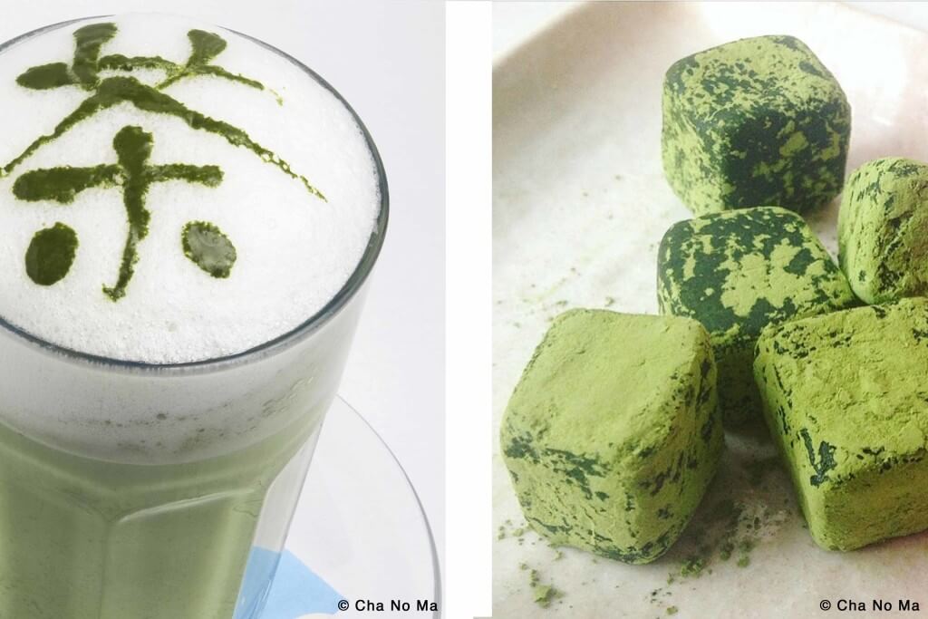 Matcha Latte und Matcha Trueffel im Cha no Ma