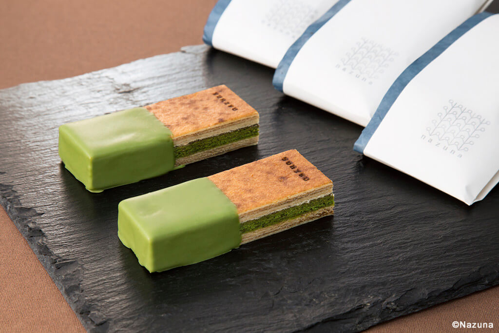 Baumkuchen mit Matcha-Schokolade